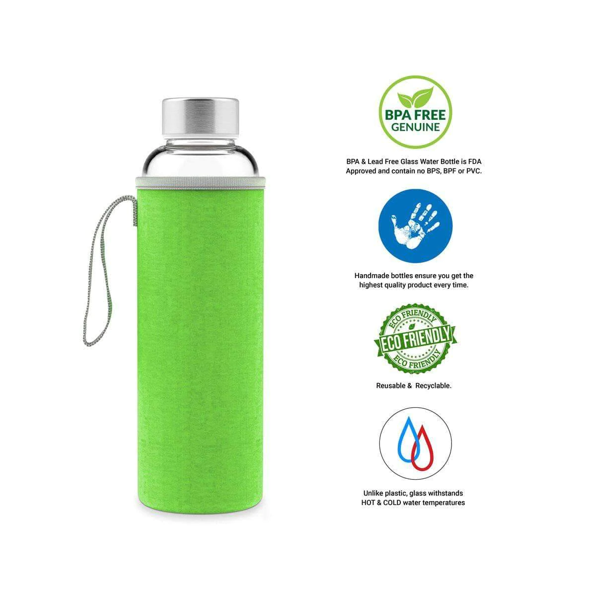 Recipient din sticla termorezistenta si husa textila de protectie 530 ml [1]