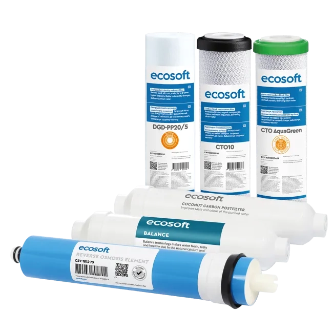 Osmoză inversă - Set 6 filtre de schimb Osmoza Inversa Ecosoft P'URE Balance