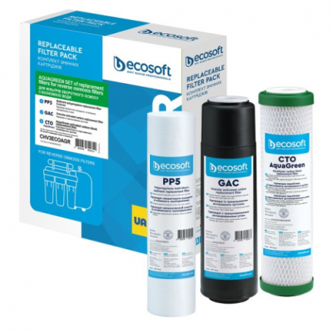 Osmoză inversă - Set filtre de schimb Advance Ecosoft 1-2-3 pentru sisteme de filtrare