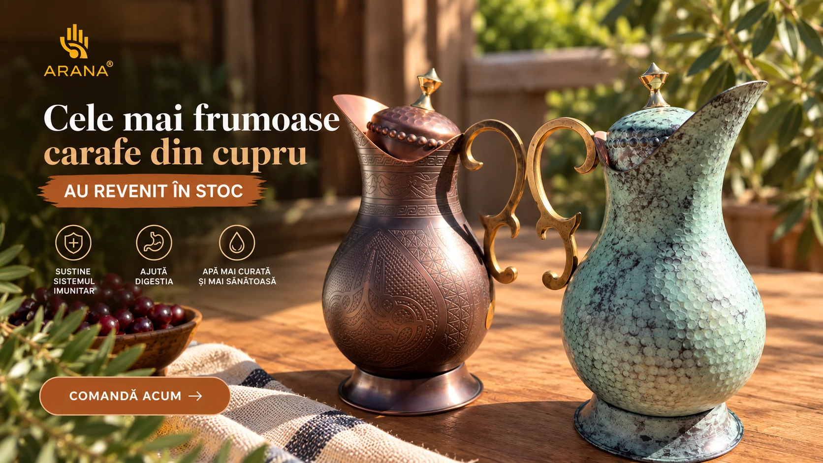 Carafe din cupru
