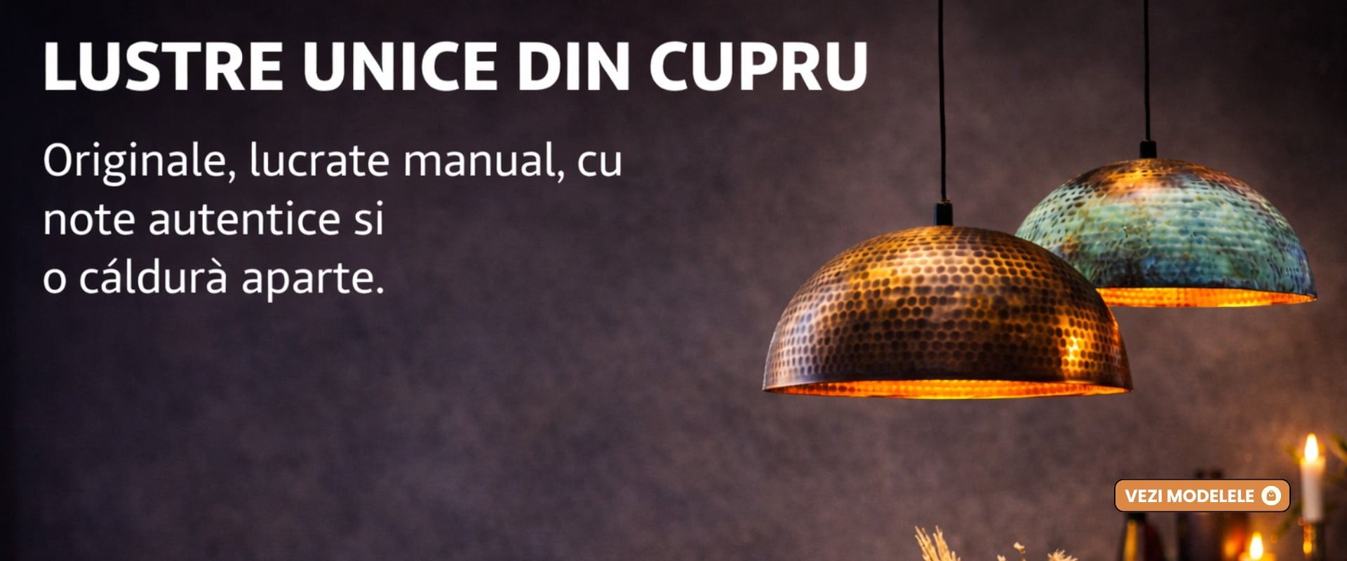 Lustre unice din cupru