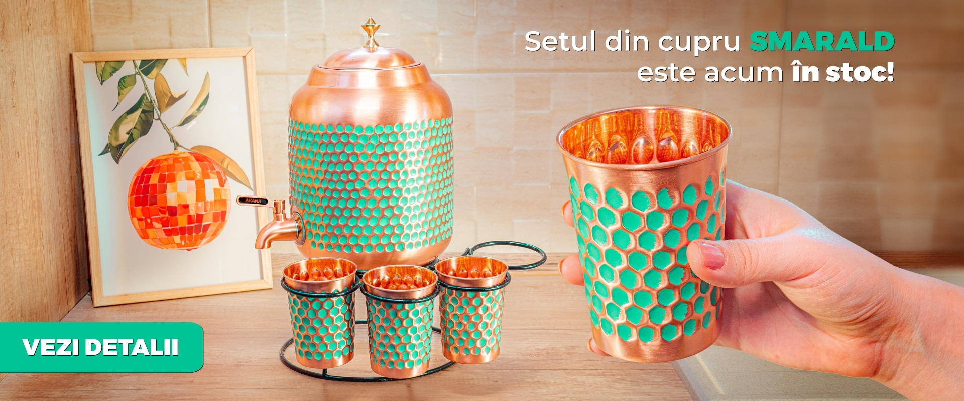 Setul din cupru SMARALD