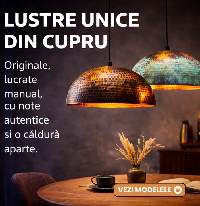 Lustre unice din cupru