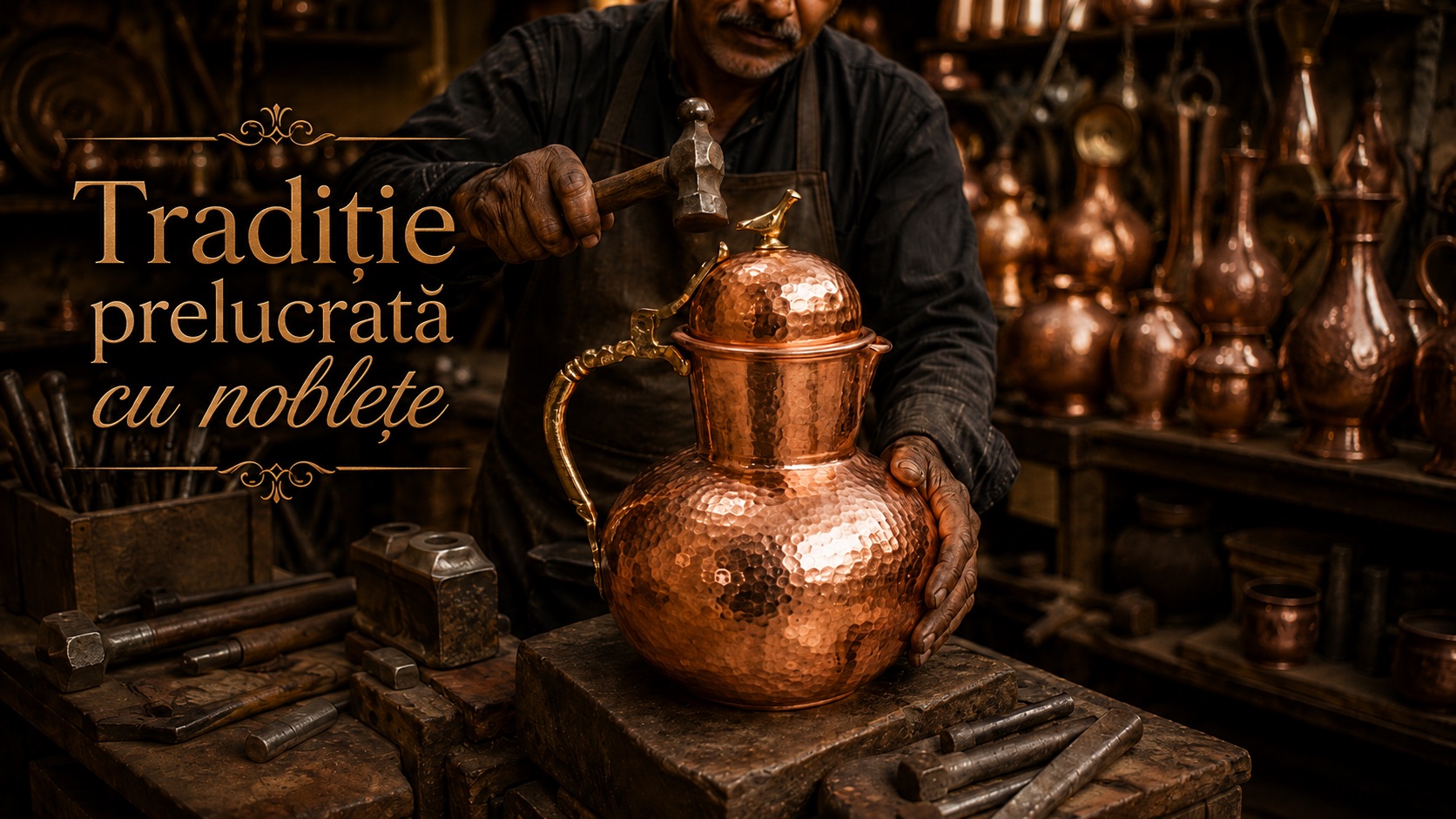 Carafă Domnească din Cupru, 3 litri