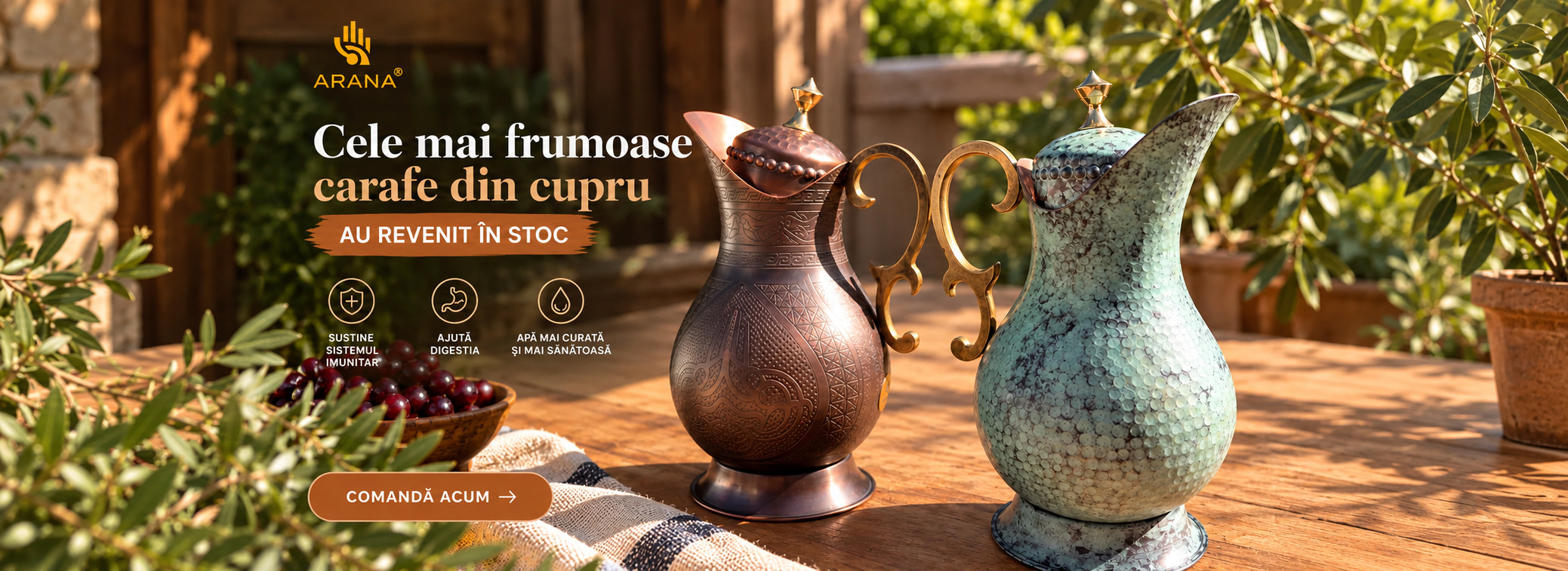 Carafe din cupru