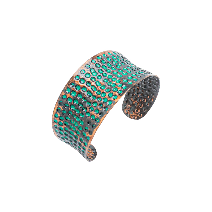 Handcrafted Copper Bracelet “Emerald” [2]