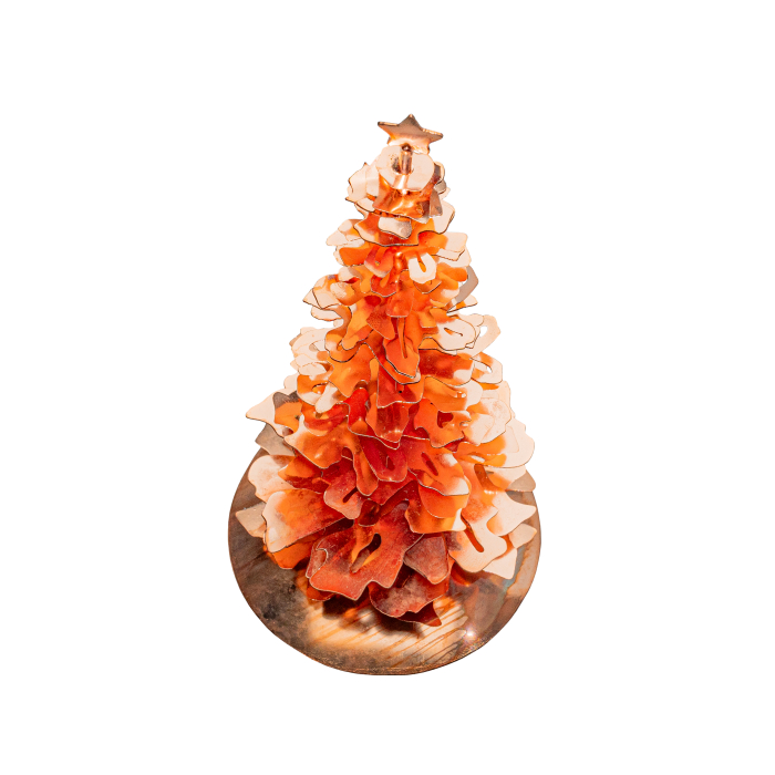 Kézzel készített réz karácsonyfa – 18,5 cm dekoráció [3]