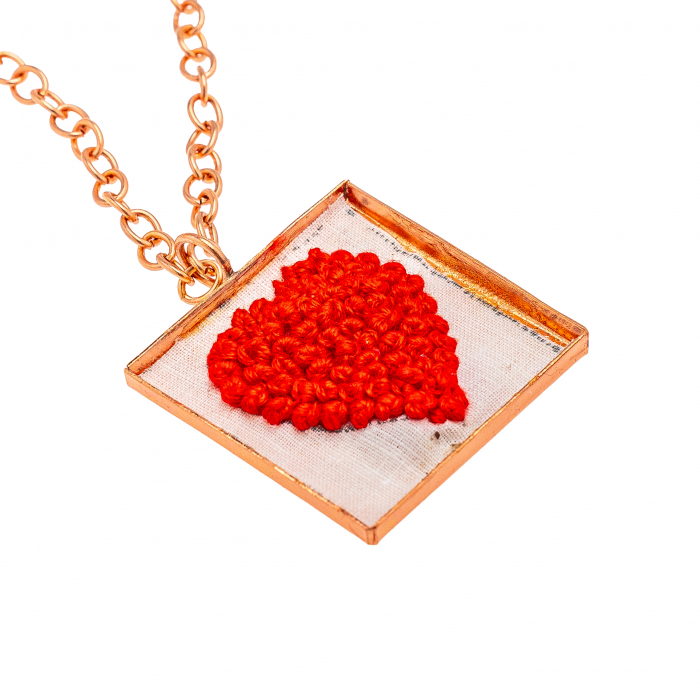 "Love" Copper Pendant [3]