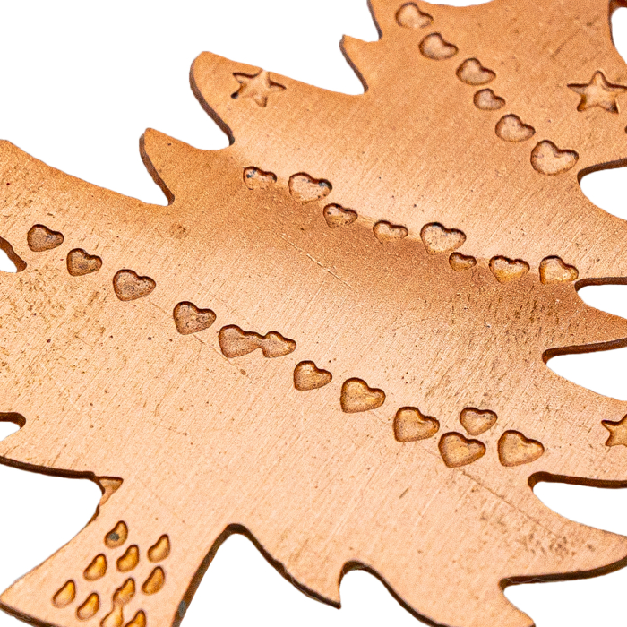 Decoratiune din cupru Brad / Pin / Luna / Stea [4]