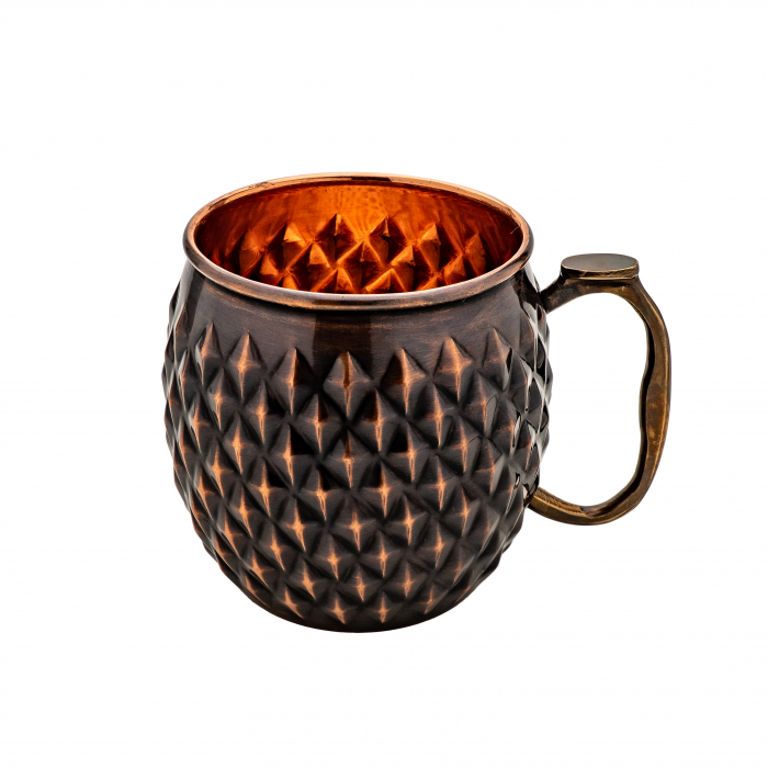 Antique diamond copper mug [6]