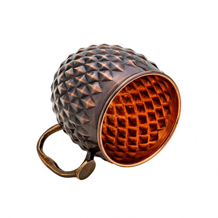 Antique diamond copper mug [3]