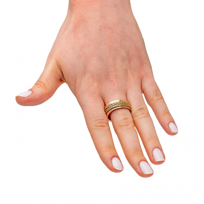 Inel din cupru Brass Flower [3]