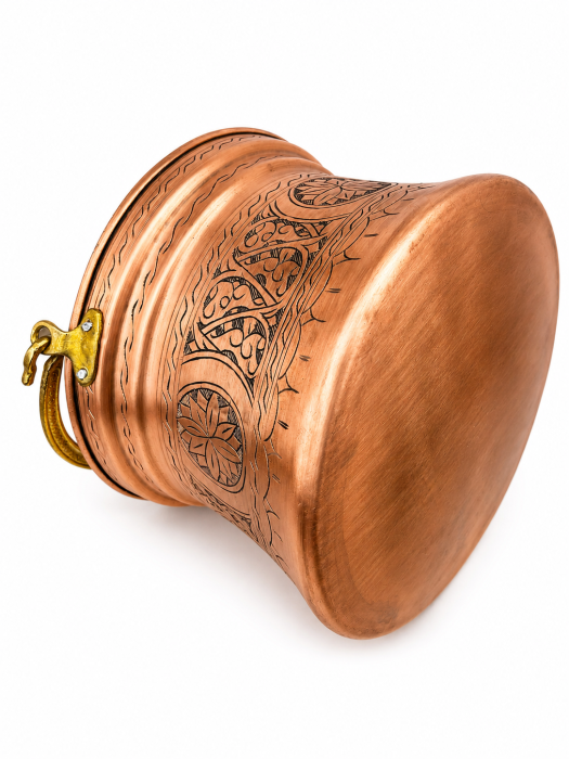 Hammered Copper Cooking Pot 5 Liters [4]