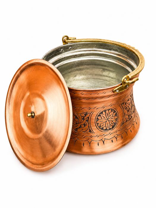 Hammered Copper Cooking Pot 5 Liters [3]