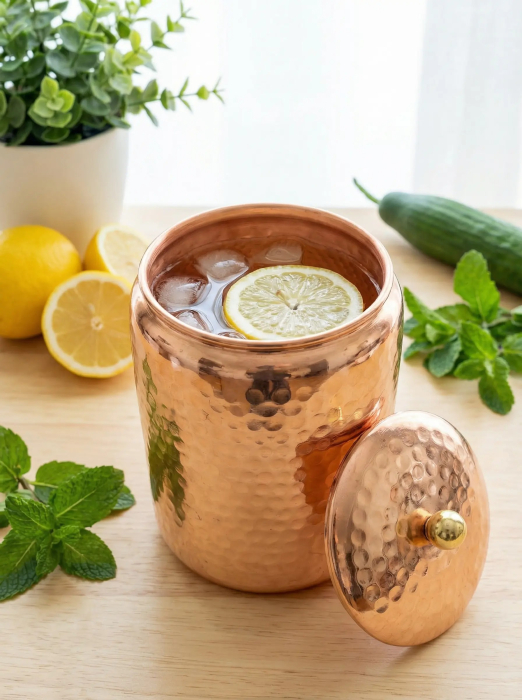 Pahar din cupru cu capac 600 ml [3]