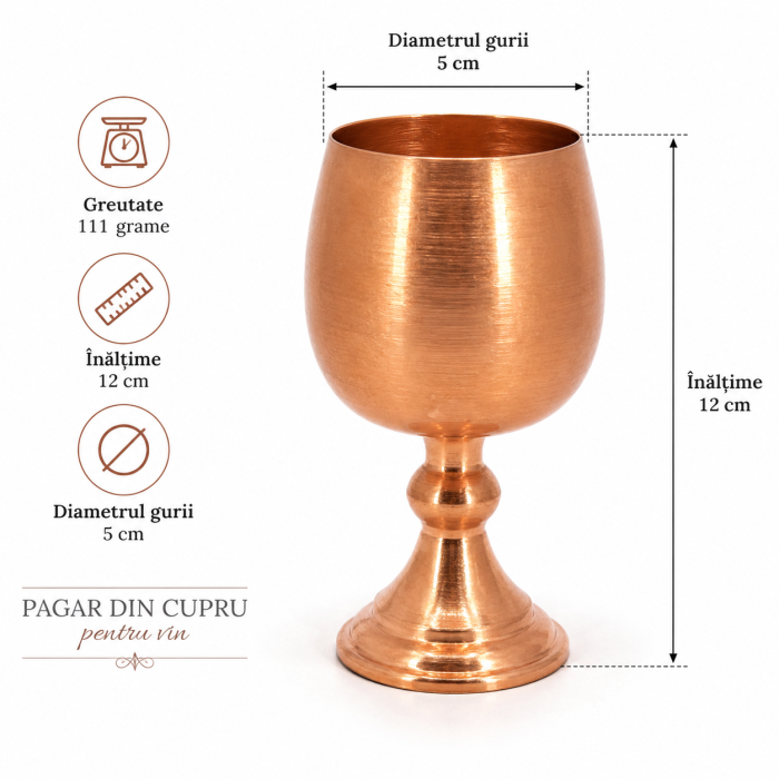 Pahar din Cupru cu Picior 170 ml [2]