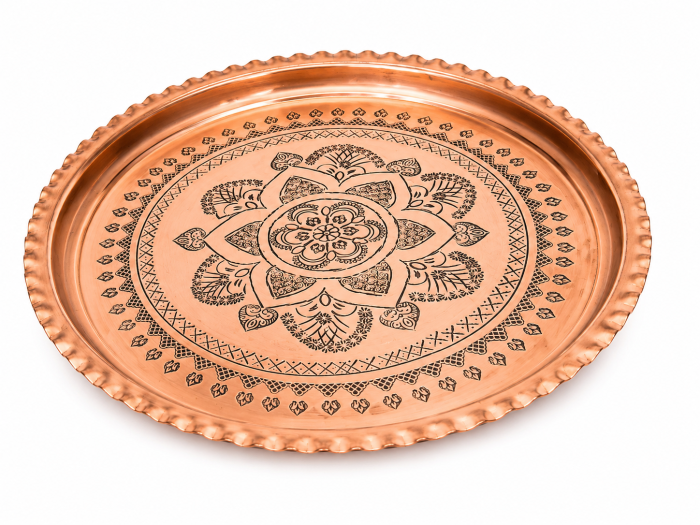 Platou din cupru gravat manual 30 cm [2]