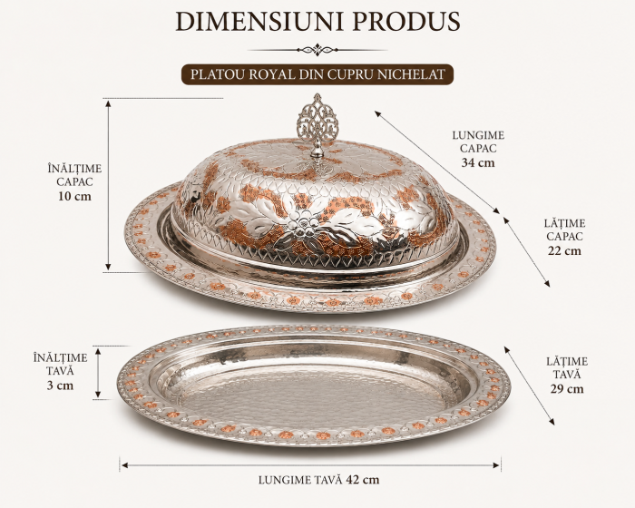Platou Royal din Cupru Nichelat 42 cm [5]
