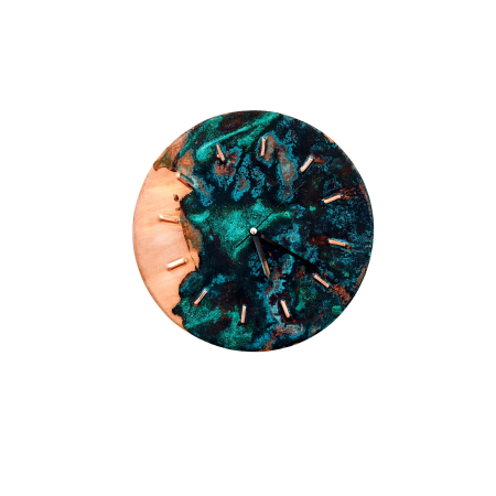 Noutati - Ceas de Perete din Cupru cu Patină Naturală 30 cm