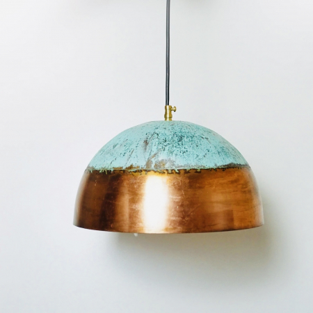 Deco - Lustra tip pendul din cupru patinat Venetian Patina