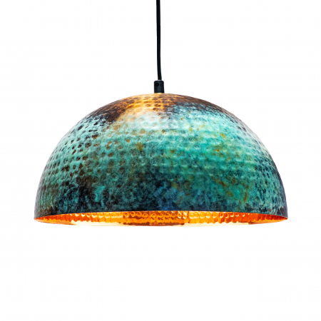 Copper chandelier - Emerald Copper Pendant Ligh