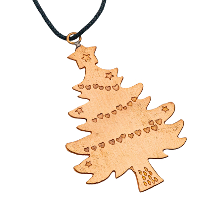 Decoratiune din cupru Brad / Pin / Luna / Stea [1]