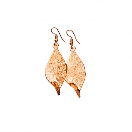 Copper earings - Leaf copper earings