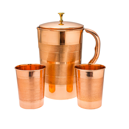 Комплект медна кана Diamond 2000 мл + 2 медни чаши Diamond 300 мл [1]