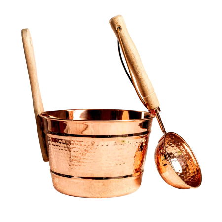 Медна кофа за сауна с черпак [1]
