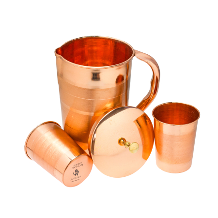 Комплект медна кана Diamond 2000 мл + 2 медни чаши Diamond 300 мл [2]
