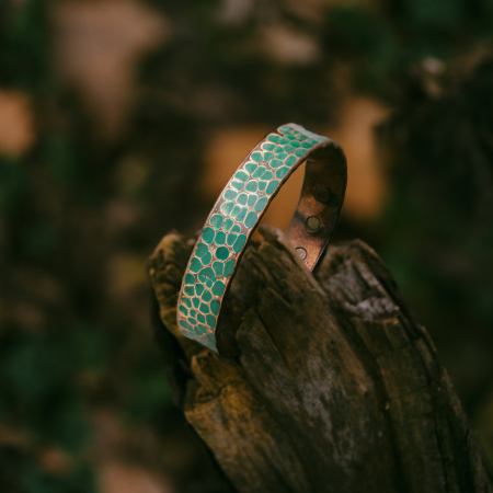 Noutati - Brățară din cupru Antique Smarald