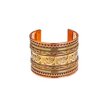 Copper bracelets - Copper bracelet Brass Flower