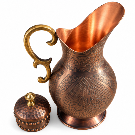 Carafa din cupru Bull Jug Antique Brown 2 Litri – vedere produs AranA [3]