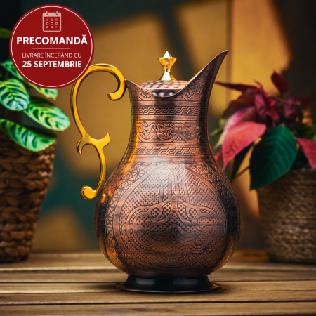 Recipiente din cupru - Carafa din cupru Bull Jug Antique Brown 2 Litri – vedere produs AranA