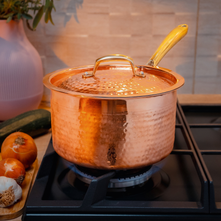 Pentru gatit - Copper Saucepan Lined with Food-Grade Tin Imperial