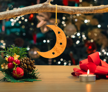 Design interior - Decoratiune din cupru Brad / Pin / Luna / Stea