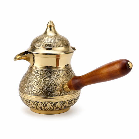 Pentru ceai si cafea - Ibric din Alamă Masivă