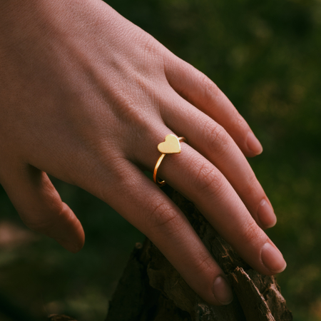 Copper jewelry - "Love" Brass Ring