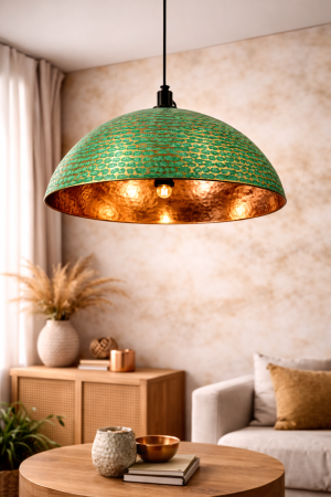 Lustre din cupru - Lustră din cupru Smarald