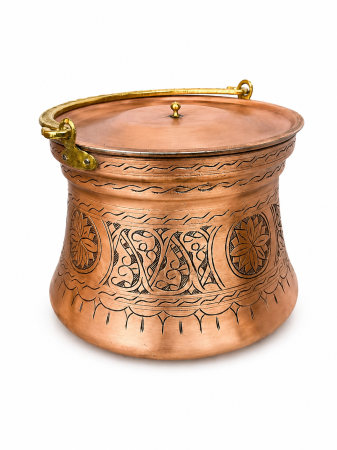 Hammered Copper Cooking Pot 5 Liters [4]