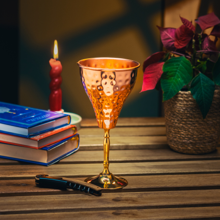 Copper containers - Wine copper cup Rose