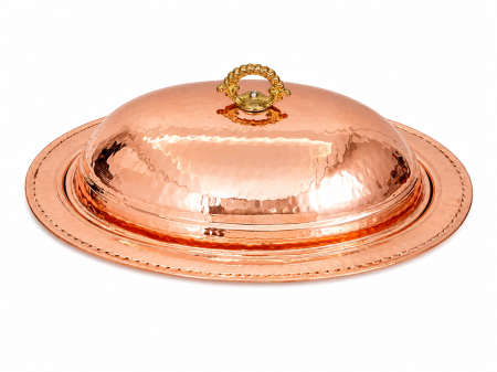 40 cm-es réz tál fedővel [1]