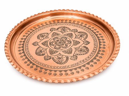 Platou din cupru gravat manual 30 cm [1]