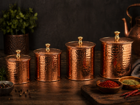 Set of 4 Copper Spice Containers – Arana [1]