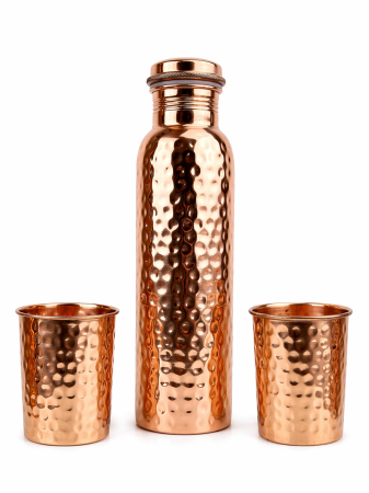 Clasic - Set din cupru Play – Sticlă 950 ml + 2 pahare 300 ml