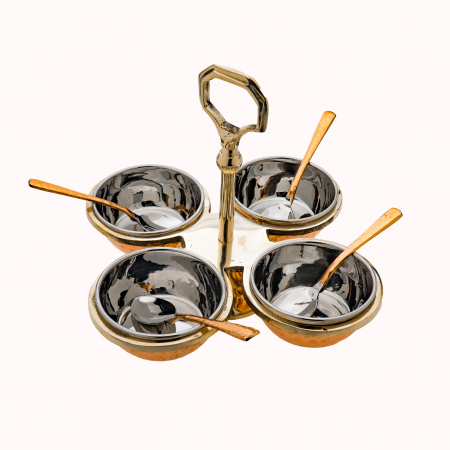 Copper cookware - Set for sauces 4 bowls