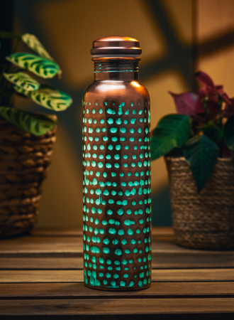 Copper bottles - Emerald copper bottle 950 ml