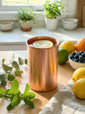 Pahare si Cani din Cupru - Vas din cupru multifunctional