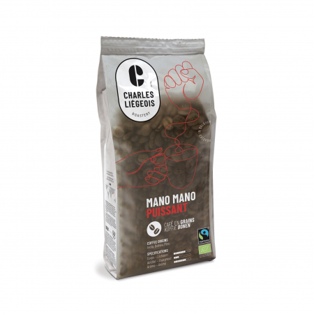 Boabe - Mano Mano Puissant BIO Cafea Boabe 250 grame