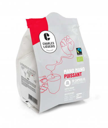 Compatibil Nespresso - Mano Mano Puissant BIO Cafea Capsule Compatibile Nespresso 10 buc